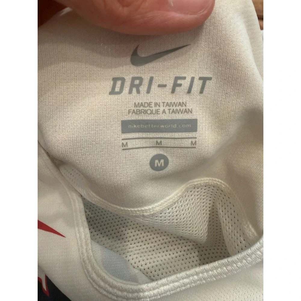 Nike Tank Top Womens Medium White USA Basketball Dri-FIT Mesh Athletic Jersey